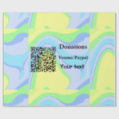 Einfache minimale Barcode Spenden venmo paypal Geschenkpapier (Flach)