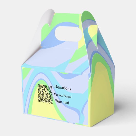 Einfache minimale Barcode Spenden venmo paypal Geschenkschachtel (Rückseite)