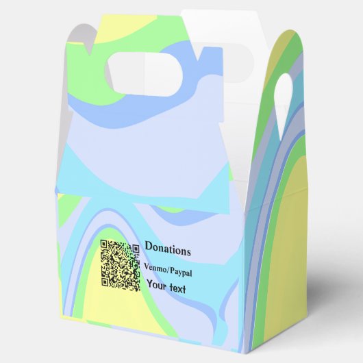 Einfache minimale Barcode Spenden venmo paypal Geschenkschachtel (Geöffnet)