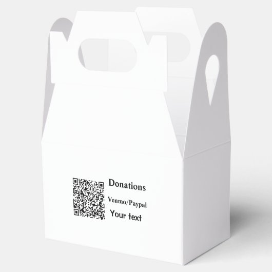 Einfache minimale Barcode Spenden venmo paypal Geschenkschachtel (Geöffnet)