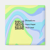 Einfache minimale Barcode Spenden venmo paypal Magnet (Vorne)
