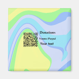 Einfache minimale Barcode Spenden venmo paypal Magnet