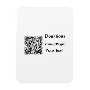 Einfache minimale Barcode Spenden venmo paypal Magnet