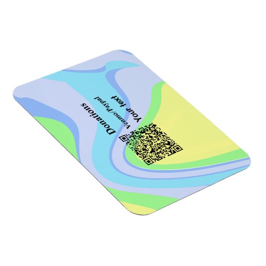 Einfache minimale Barcode Spenden venmo paypal Magnet (Rechte Seite)