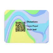 Einfache minimale Barcode Spenden venmo paypal Magnet (Horizontal)