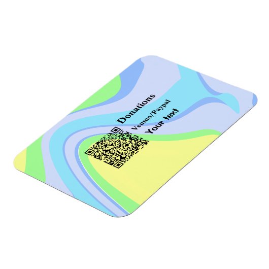 Einfache minimale Barcode Spenden venmo paypal Magnet (Linke Seite)