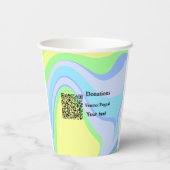 Einfache minimale Barcode Spenden venmo paypal Pappbecher (Rückseite)