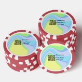 Einfache minimale Barcode Spenden venmo paypal Pokerchips (Stapel)