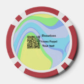 Einfache minimale Barcode Spenden venmo paypal Pokerchips (Rückseite)