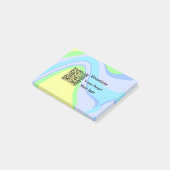 Einfache minimale Barcode Spenden venmo paypal Post-it Klebezettel (angewinkelt)