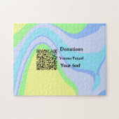 Einfache minimale Barcode Spenden venmo paypal Puzzle (Horizontal)