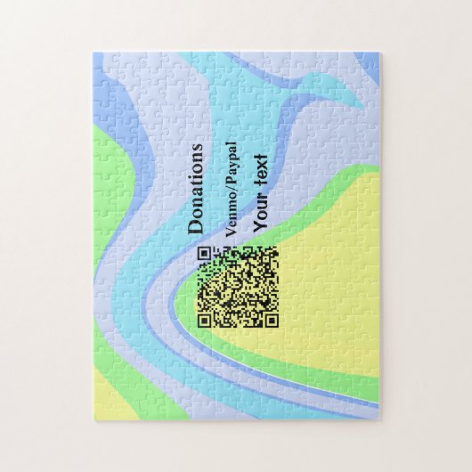 Einfache minimale Barcode Spenden venmo paypal Puzzle (Vertikal)