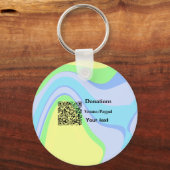 Einfache minimale Barcode Spenden venmo paypal Schlüsselanhänger (Vorderseite)