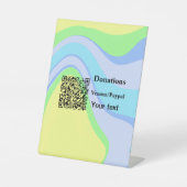 Einfache minimale Barcode Spenden venmo paypal Sockelschild (Vorderseite)