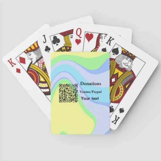 Einfache minimale Barcode Spenden venmo paypal Spielkarten (Rückseite)
