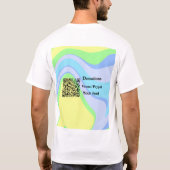 Einfache minimale Barcode Spenden venmo paypal T-Shirt (Rückseite)