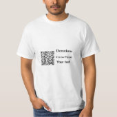 Einfache minimale Barcode Spenden venmo paypal T-Shirt (Vorderseite)