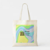 Einfache minimale Barcode Spenden venmo paypal Tragetasche (Rückseite)