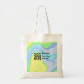 Einfache minimale Barcode Spenden venmo paypal Tragetasche (Vorne)