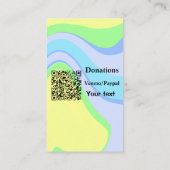 Einfache minimale Barcode Spenden venmo paypal Visitenkarte (Rückseite)