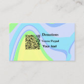 Einfache minimale Barcode Spenden venmo paypal Visitenkarte (Vorderseite)