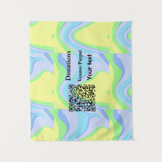 Einfache minimale Barcode Spenden venmo paypal Wandteppich (Vorderseite)