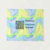 Einfache minimale Barcode Spenden venmo paypal Wandteppich (Vorderseite (Horizontal))