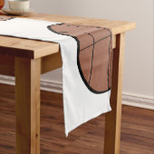 einfache minimale Basketball-Baseball-Bronn-Konsum Kurzer Tischläufer (Beispiel)