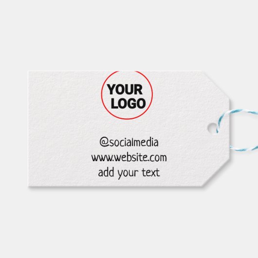 einfache minimale benutzerdefinierte fügen Sie Ihr Geschenkanhänger (Vorderseite (Horizontal))