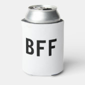 Einfache minimale BESTE FREUNDIN beste Freunde Fam Dosenkühler (Kanne Rückseite)