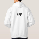 Einfache minimale BESTE FREUNDIN beste Freunde Fam Hoodie (Rückseite)