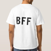 Einfache minimale BESTE FREUNDIN beste Freunde Fam T-Shirt (Rückseite)