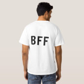 Einfache minimale BESTE FREUNDIN beste Freunde Fam T-Shirt (Schwarz voll)