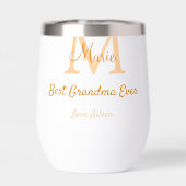 einfache minimale Bestform Orangenmonogramm (Rückseite)