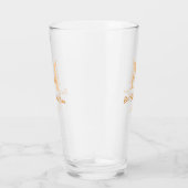 einfache minimale Bestform Orangenmonogramm Glas (Rechts)