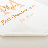 einfache minimale Bestform Orangenmonogramm Sherpadecke (3/4)