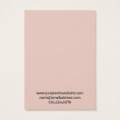Einfache minimale Blush-Ohrring-Display-Karten (Rückseite)