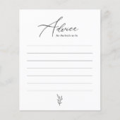 Einfache minimale Brautparty-Ratenkarte (Vorderseite)