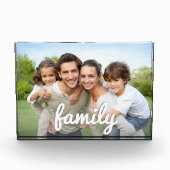 Einfache minimale Chic Elegante Script Custom Fami Fotoblock (Vorderseite)