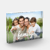 Einfache minimale Chic Elegante Script Custom Fami Fotoblock (Links)