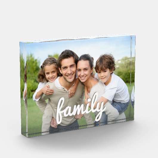 Einfache minimale Chic Elegante Script Custom Fami Fotoblock (Links)