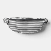 Einfache, minimale dünne schwarze und weiße Streif Bauchtasche (Ablage )