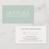 Einfache minimale Einstellung für weiche Minze grü Visitenkarte (Vorne/Hinten)