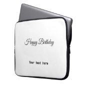 einfache minimale elegante Geburtstagsstatue Laptopschutzhülle (Vorderseite Links)