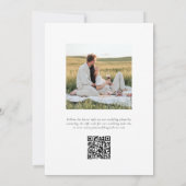 Einfache Minimale Elegante Hochzeitkarte Save the  Einladung (Rückseite)