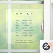 Einfache minimale Elegante Schwarze Öffnungszeiten Fensteraufkleber (Zuhause)