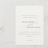 Einfache Minimale Elegante Script Schwarz-weiße Ho Einladung (Vorne/Hinten)