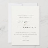 Einfache Minimale Elegante Script Schwarz-weiße Ho Einladung (Vorderseite)