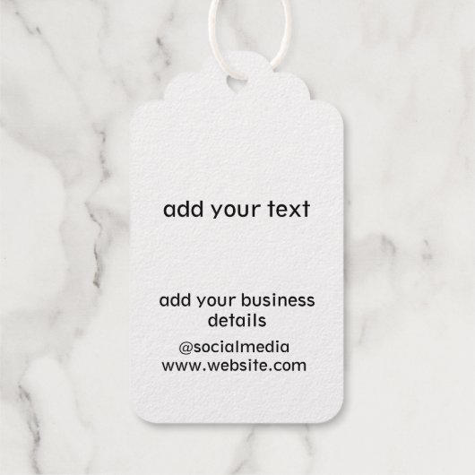 Einfache minimale elegante Weihnachtsgeschenk-Tag Geschenkanhänger (Rückseite)