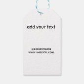 Einfache minimale elegante Weihnachtsgeschenk-Tag Geschenkanhänger (Rückseite)